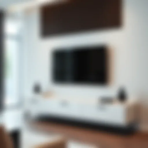 Sleek modern TV unit showcasing minimalist design