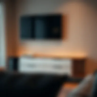 Stylish wall-mounted TV unit in contemporary setting