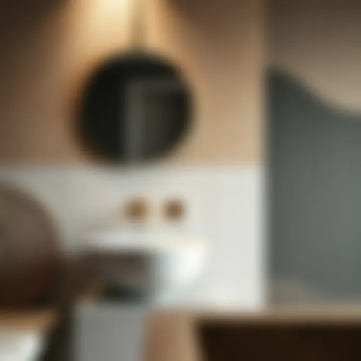 Various materials used in wall covers for faucets