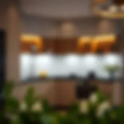 Stylish corner kitchen cabinet showcasing modern design elements