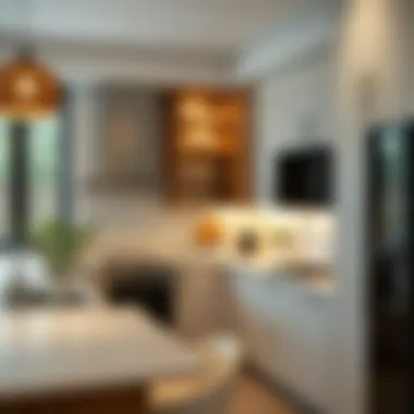 Creative Corner Cabinet in Contemporary Kitchen Creative corner cabinet design integrated into a contemporary kitchen layout