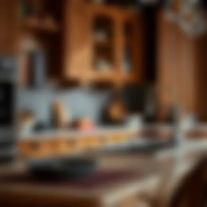 Detailed craftsmanship in woodwork for kitchen cabinets