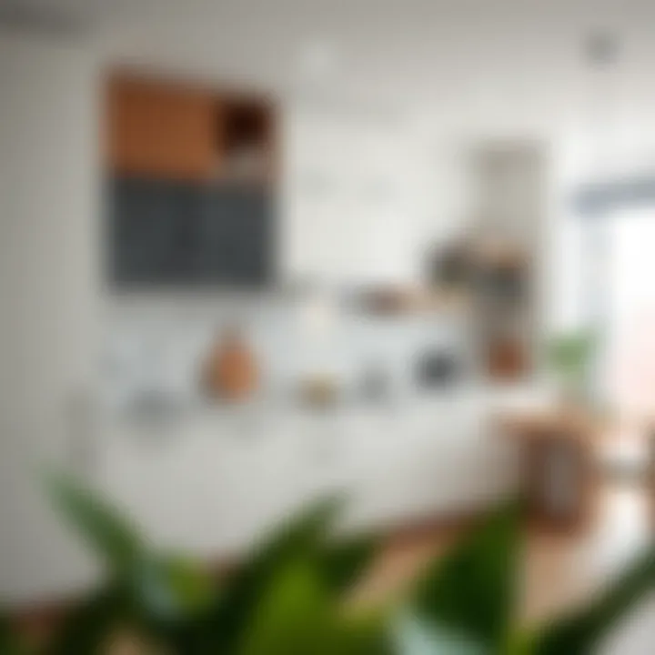 Finished kitchen with stylish cabinets enhancing functionality