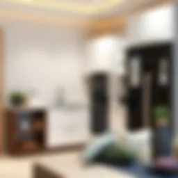 Elegant corner kitchen set with modern design