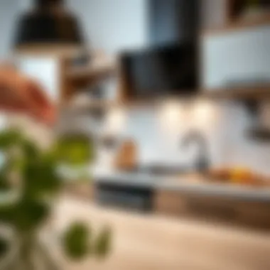 Stylish Kitchen Decor with Black Handles Stylish kitchen decor featuring black handles