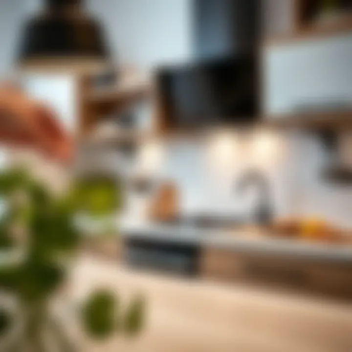 Stylish Kitchen Decor with Black Handles Stylish kitchen decor featuring black handles