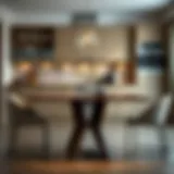 Modern Kitchen Dining Table Elegant dining table in a modern kitchen setting