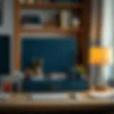 Elegant office desktop organizer showcasing a clean workspace