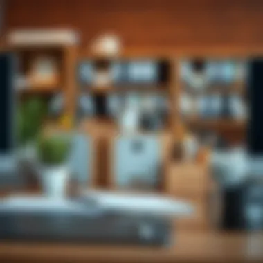 Variety of Stylish Office Organizers Variety of stylish organizers enhancing productivity