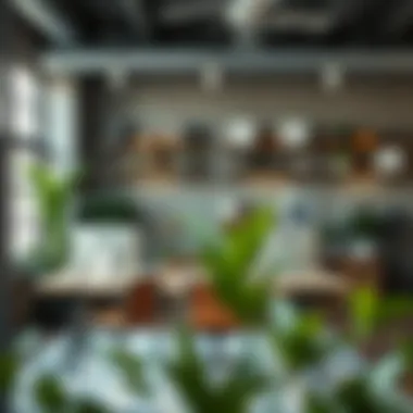 Industrial Office Style Industrial-themed workspace featuring metal accents and wooden elements