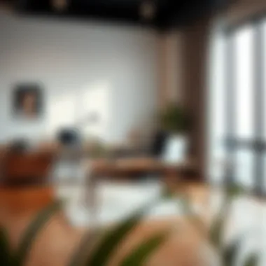 Chic Modern Office Arrangement Chic and modern office layout promoting productivity