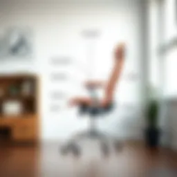 Detailed diagram of office chair mechanics