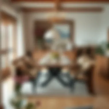 Charming Decor for Gatherings Charming decor surrounding a spacious table for social occasions