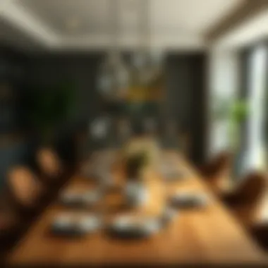 An Elegant Dining Experience Elegant design of a large dining table set up for a gathering