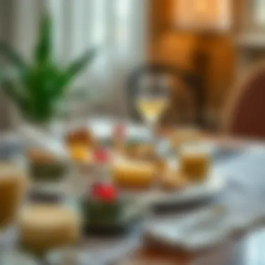 Chic medium serving platter arranged with gourmet desserts