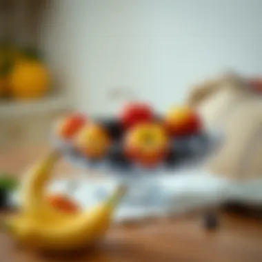 Sophisticated medium serving bowl filled with seasonal fruits