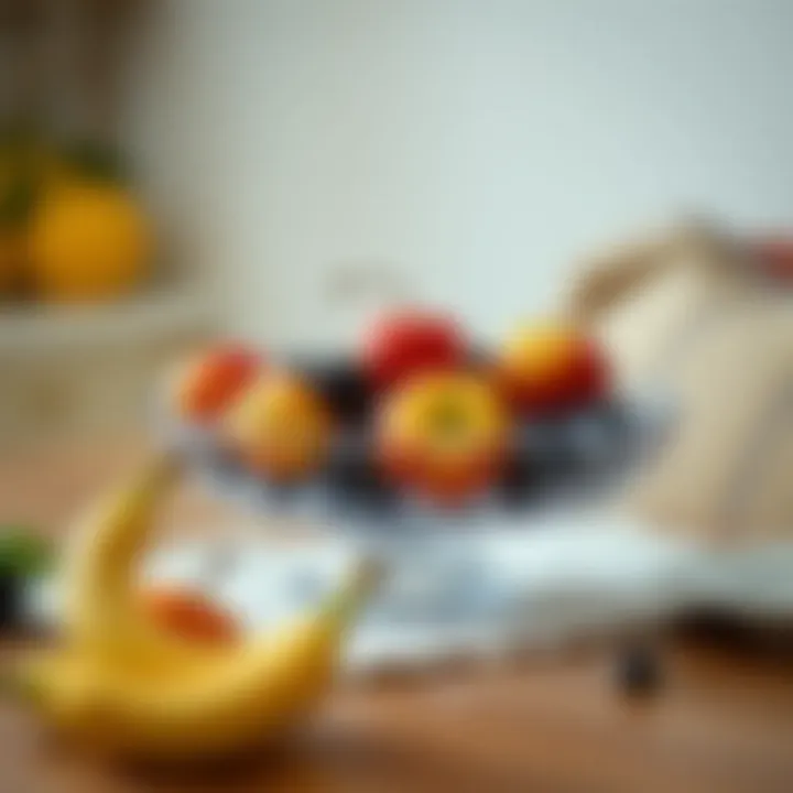 Sophisticated medium serving bowl filled with seasonal fruits