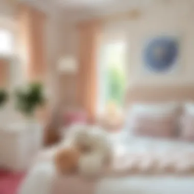 Cozy Bedroom with Soft Hydrangea Tones Cozy bedroom featuring soft tones of artificial hydrangea flowers