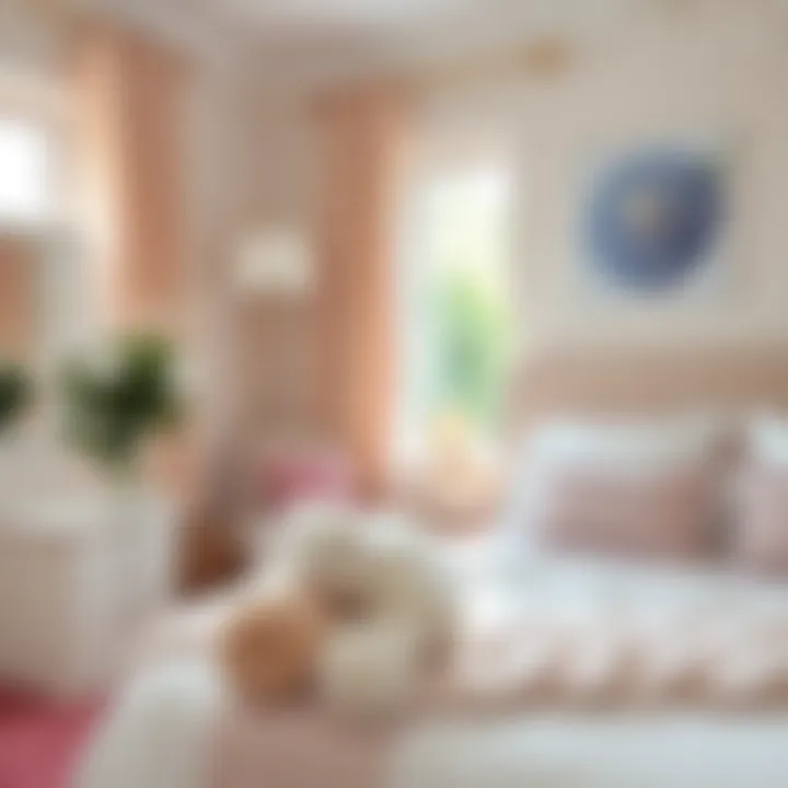 Cozy Bedroom with Soft Hydrangea Tones Cozy bedroom featuring soft tones of artificial hydrangea flowers