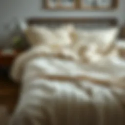 Cozy cotton quilt spread elegantly on a bed