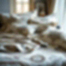 Elegant cotton bedding set showcasing intricate patterns
