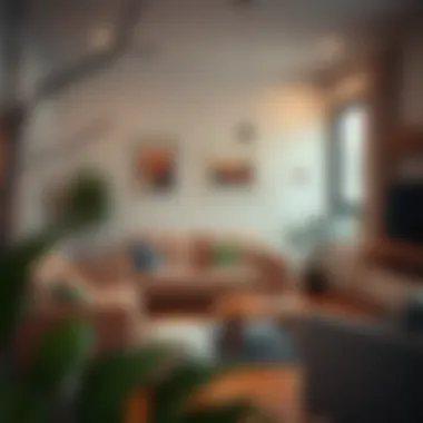 Cozy Living Space Setup with Market Furniture An inviting setup of a cozy living space with furniture from the market