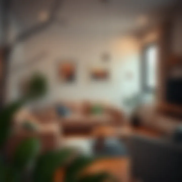 Cozy Living Space Setup with Market Furniture An inviting setup of a cozy living space with furniture from the market