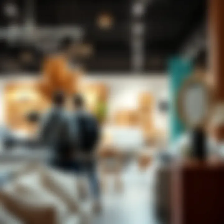 Exploring Furniture Options in Pendik Shoppers exploring various furniture options