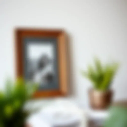 Elegant wooden photo frame displaying cherished memories