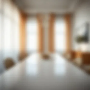 Trendy Tulle Curtains in Minimalist Dining Space Trendy tulle curtains complementing a minimalist dining area