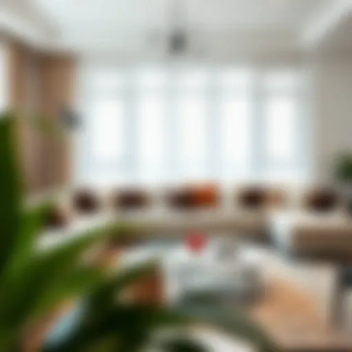 Elegant living room seating arrangement with stylish cushions