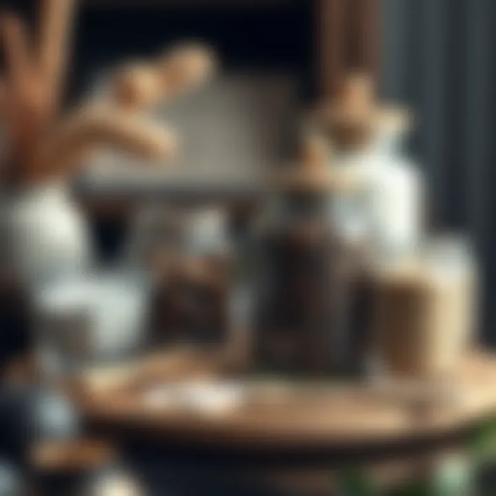 Aesthetic Salt Jars: Enhancing Your Space Artistic arrangement of salt jars with decorative elements