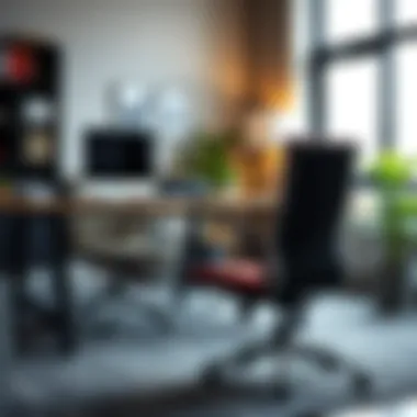 Stylish office chairs in a contemporary workspace