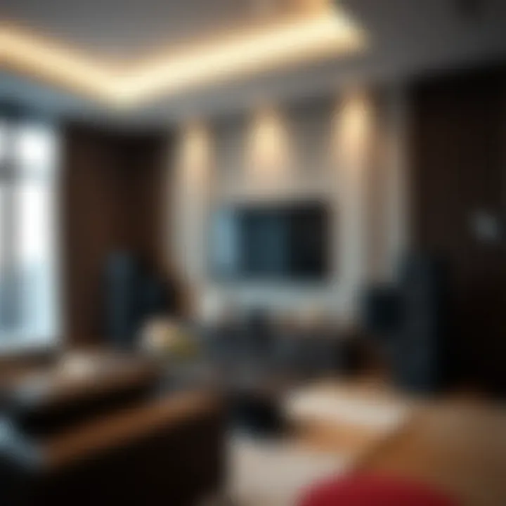 Creating Ambiance with Home Theater Sound Systems Elegant home theater setup with sound elements