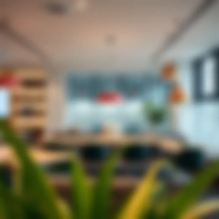 Modern Shared Workspace Sleek and modern shared workspace design