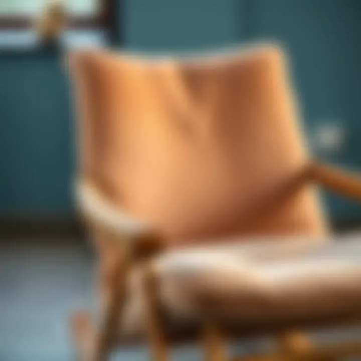 Exploring Material Choices for Comfort and Style Close-up of the materials used in a single rocking chair