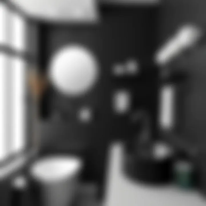 Chic Fixtures and Accessories for Black Bathrooms Stylish black fixtures and accessories