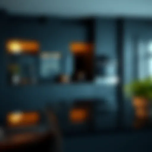 Elegant black countertop in a modern kitchen setting