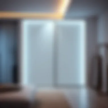 Contemporary sliding vestiyer with integrated lighting