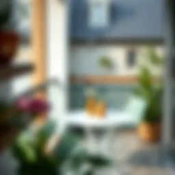 Stylish small balcony table design