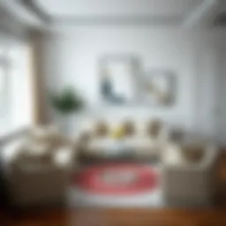 Cozy living room showcasing soft cushion sofa sets