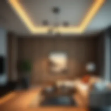 Contemporary Ceiling Spotlight Arrangement Contemporary ceiling spotlight arrangement in a living room