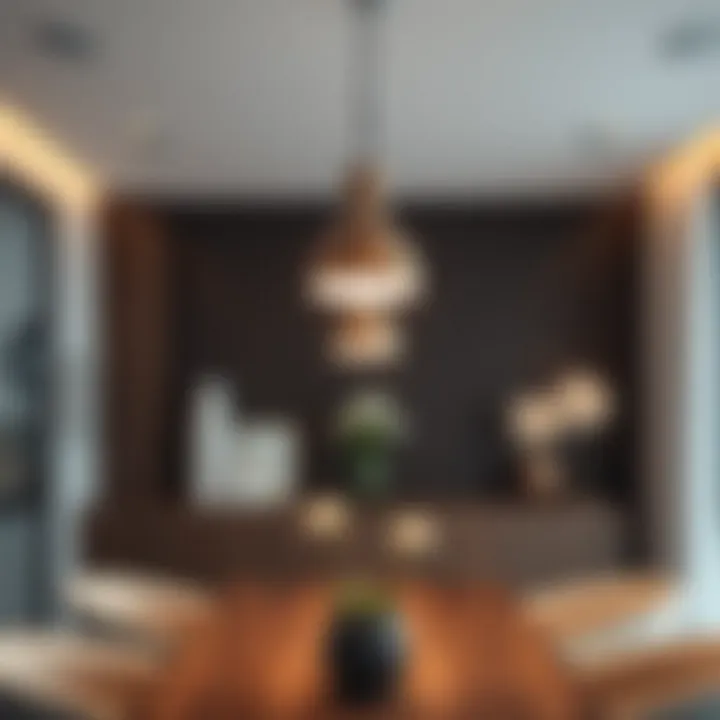 Stylish Pendant Spotlight Fixtures Stylish pendant spotlight fixtures enhancing a dining space