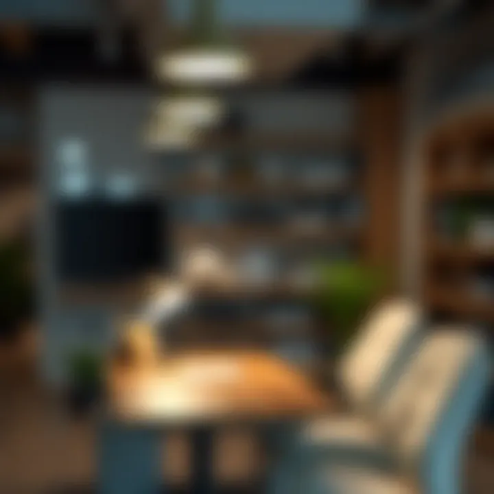 Versatile Track Lighting Showcasing Workspace Versatile track lighting showcasing a workspace