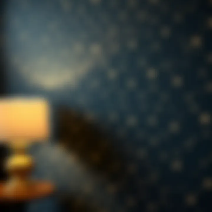 Intricate Patterns of Starry Wallpaper Close-up of unique starry wallpaper patterns