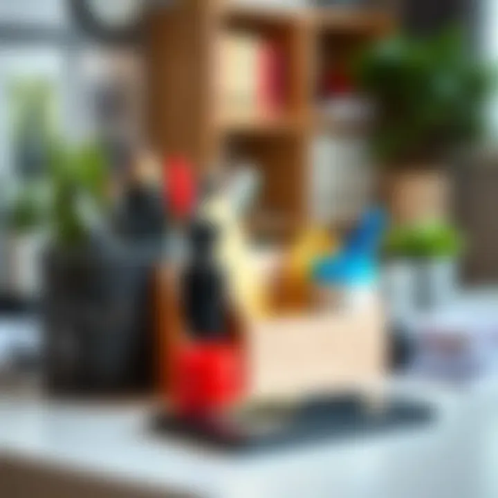 Strategic Arrangement of Office Supplies Strategic arrangement of office supplies for optimal efficiency