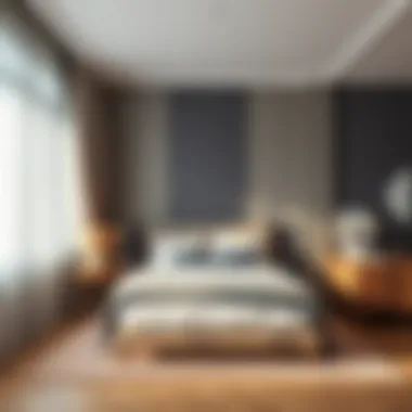 Harmony in Bedroom Aesthetics with Double Bed Stylish bedroom decor featuring a 160x200 double bed and harmonious color scheme