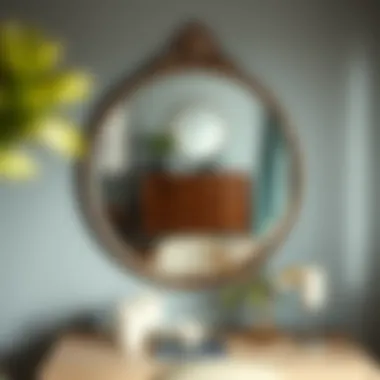 Creating Serenity with Thoughtful Mirror Colors Stylish mirror reflecting a serene environment
