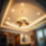 Sophisticated Design of Suspended Ceiling Spot Lights Elegant suspended ceiling with spot lights