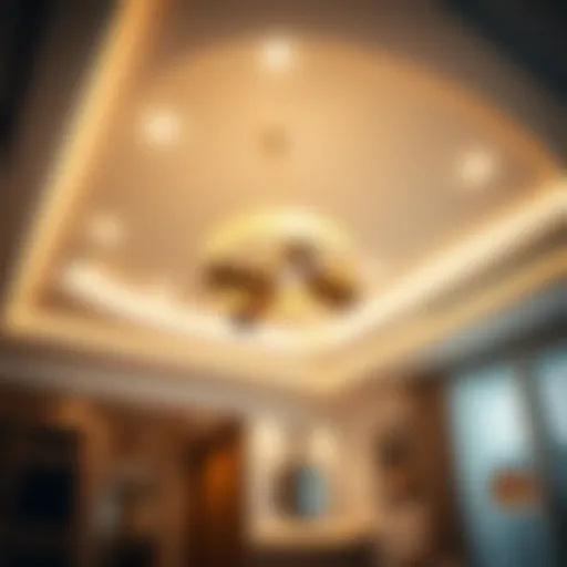 Sophisticated Design of Suspended Ceiling Spot Lights Elegant suspended ceiling with spot lights